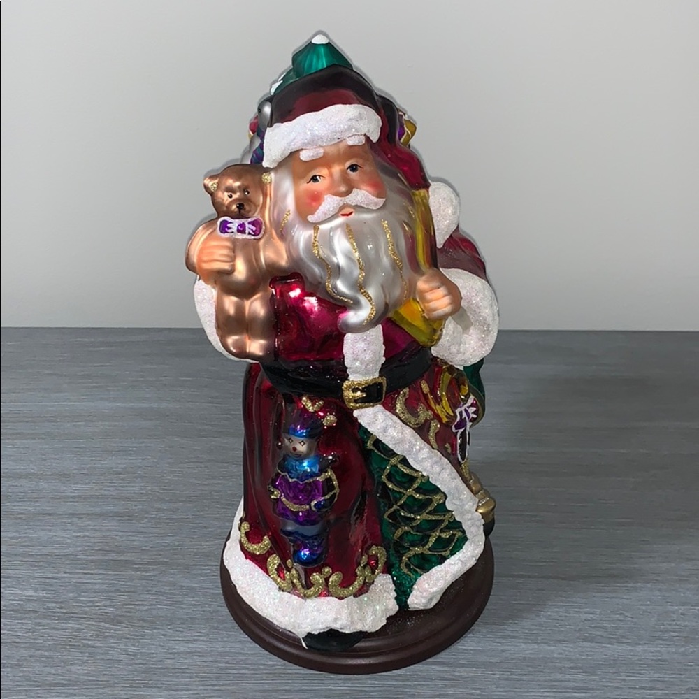 Authentic Thomas Pacconi 14” Blown Glass Santa